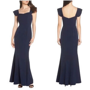 Wayf Dress Medium Navy Mermaid Trumpet Sweetheart Maxi Gown